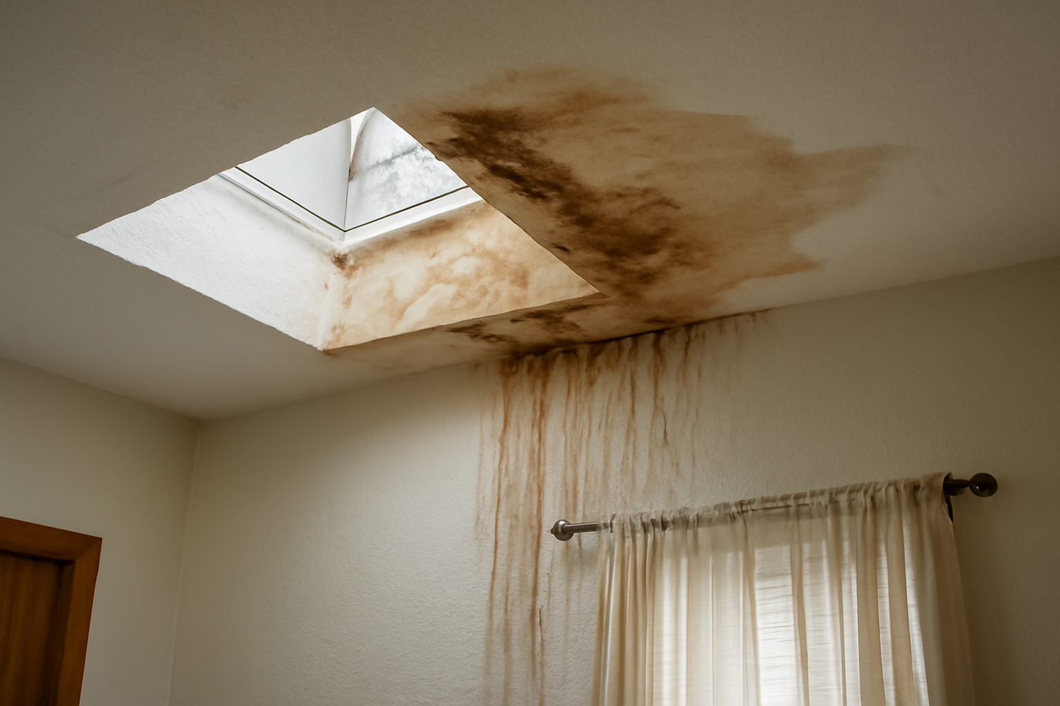Skylight Leak Water Removal in Silver Spring, MD