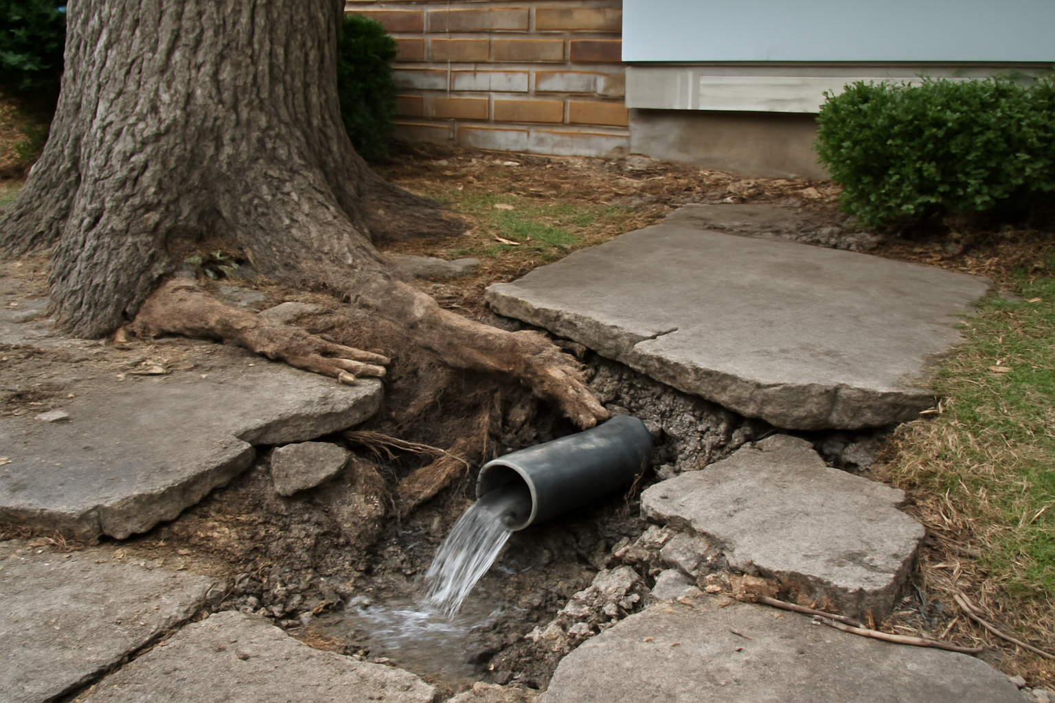 Tree Root Pipe Damage Water Removal in Lochearn, MD